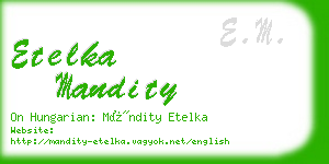 etelka mandity business card